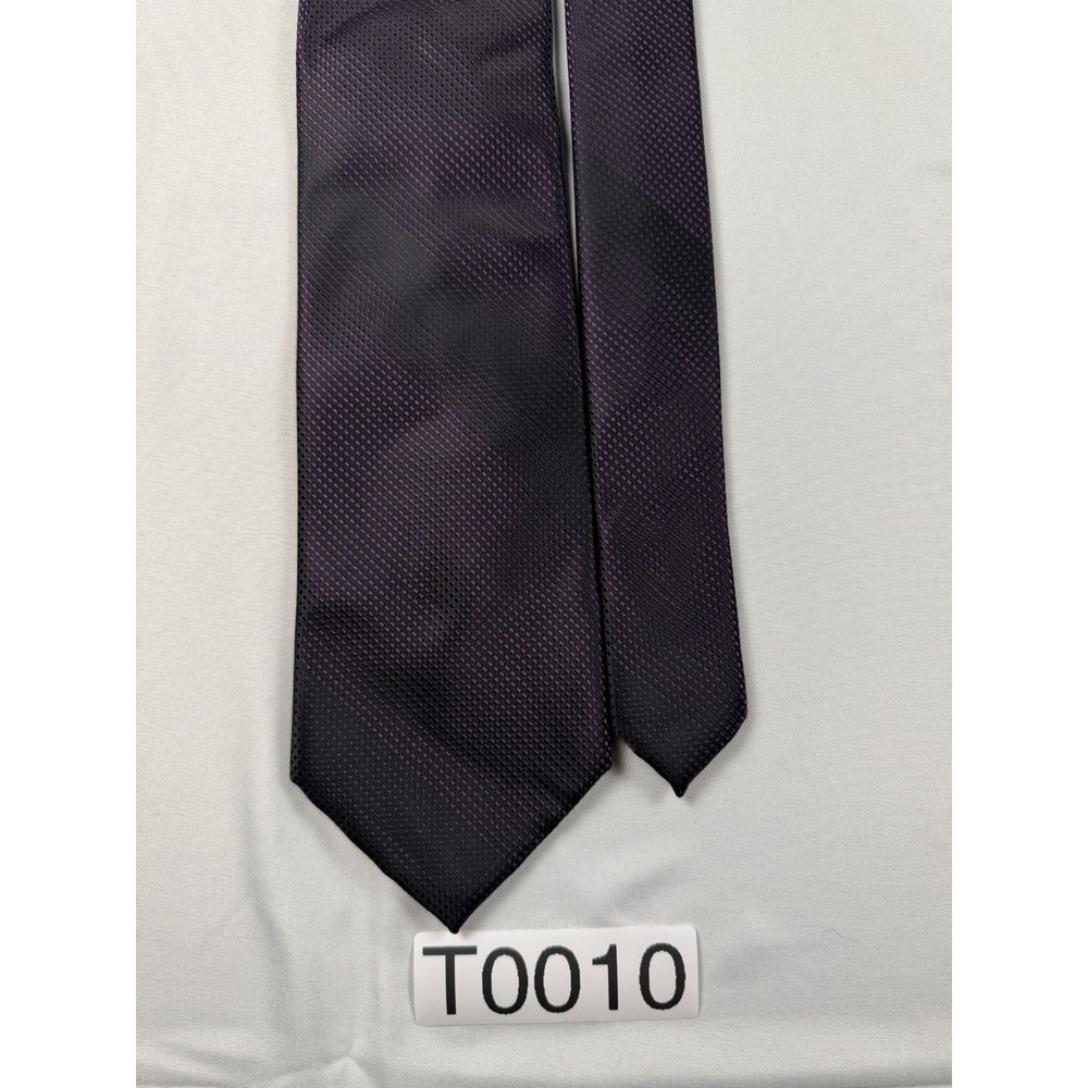 Ivy Crew Mens Purple Micro Pattern Textured Hand Made Polyester Necktie Tie